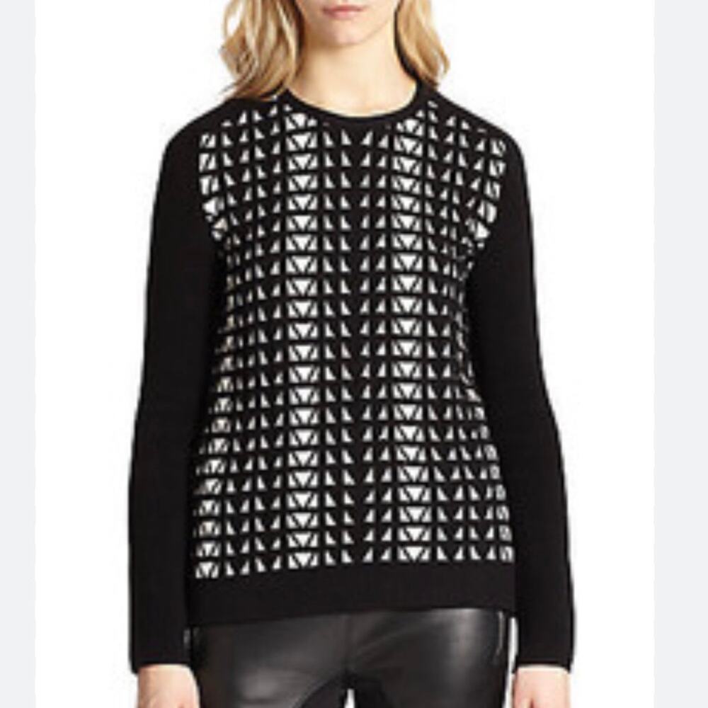Faith Connexion Paris Geometric Jacquard Sweater Small Saks Fifth Avenue Luxury